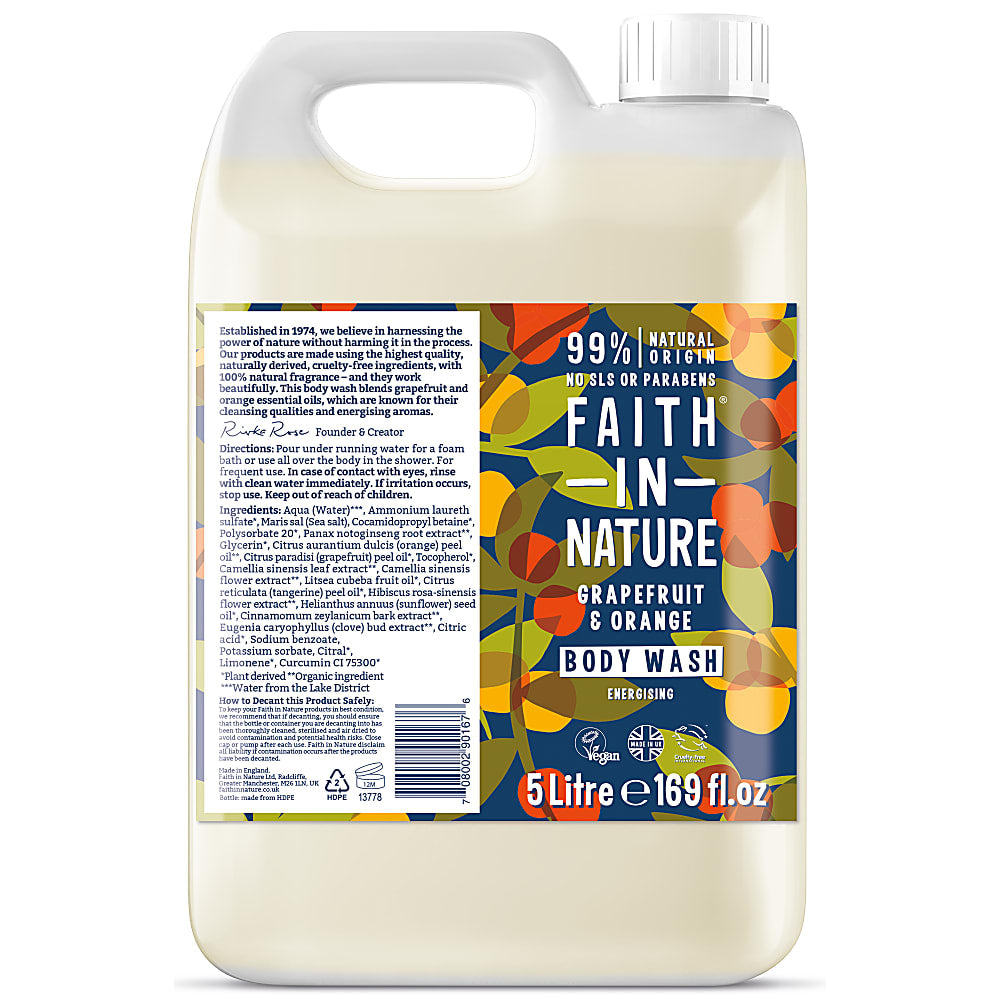 Faith In Nature, Grapefruit & Orange Body Wash 5L Default Title