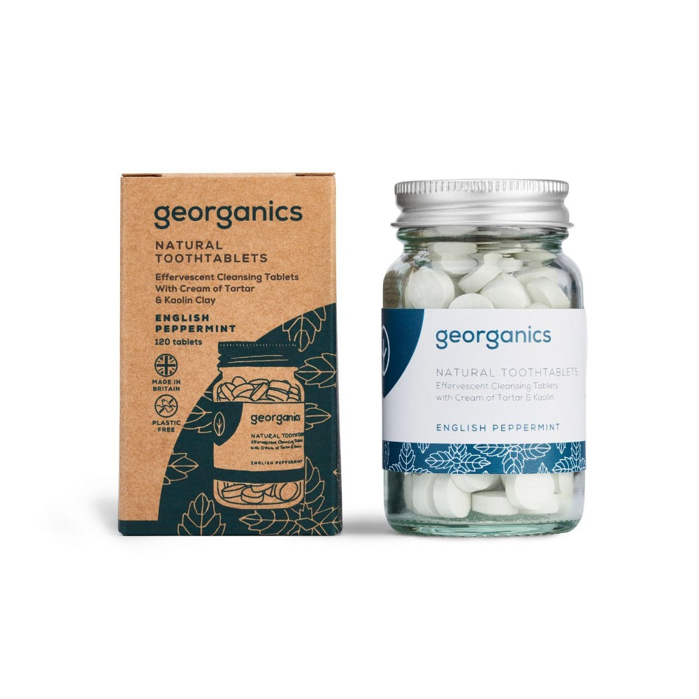 Georganics, English Peppermint Toothpaste 120 Tablets Default Title