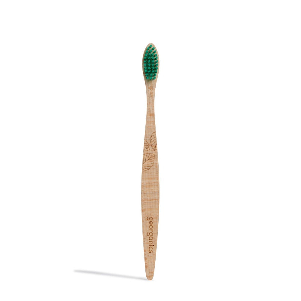 Georganics, Medium Natural Beechwood Toothbrush Default Title