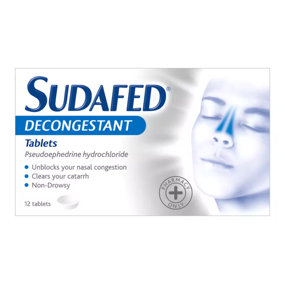 SUDAFED®, Decongestant (Non-Drowsy) 12 Tablets