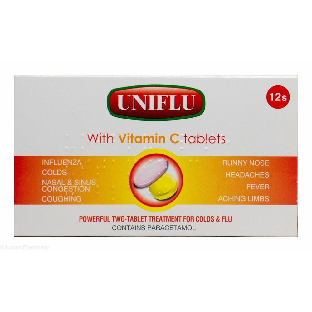 Uniflu, With Vitamin C 12 Tablets