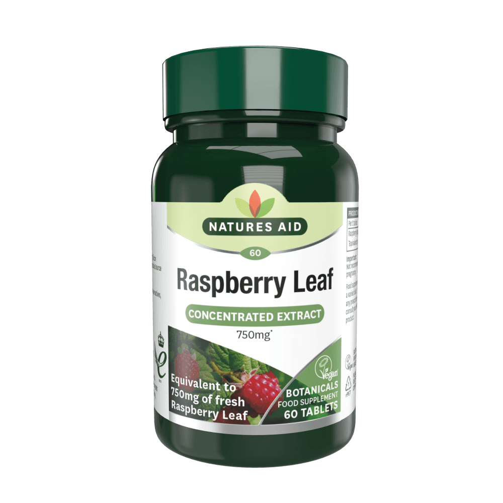 Natures Aid, Raspberry Leaf 750mg 60 Tablets