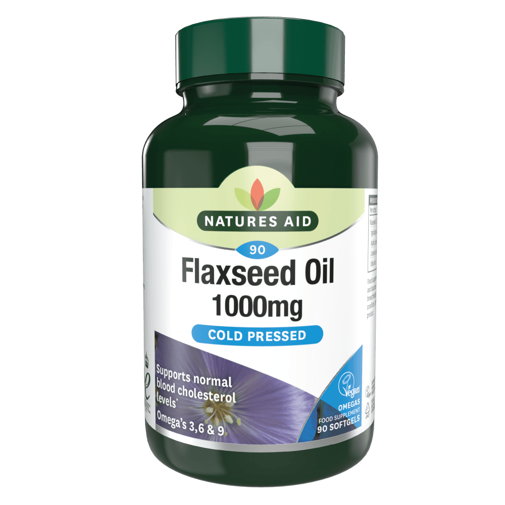 Natures Aid, Flaxseed Oil 1000mg 90 Capsules