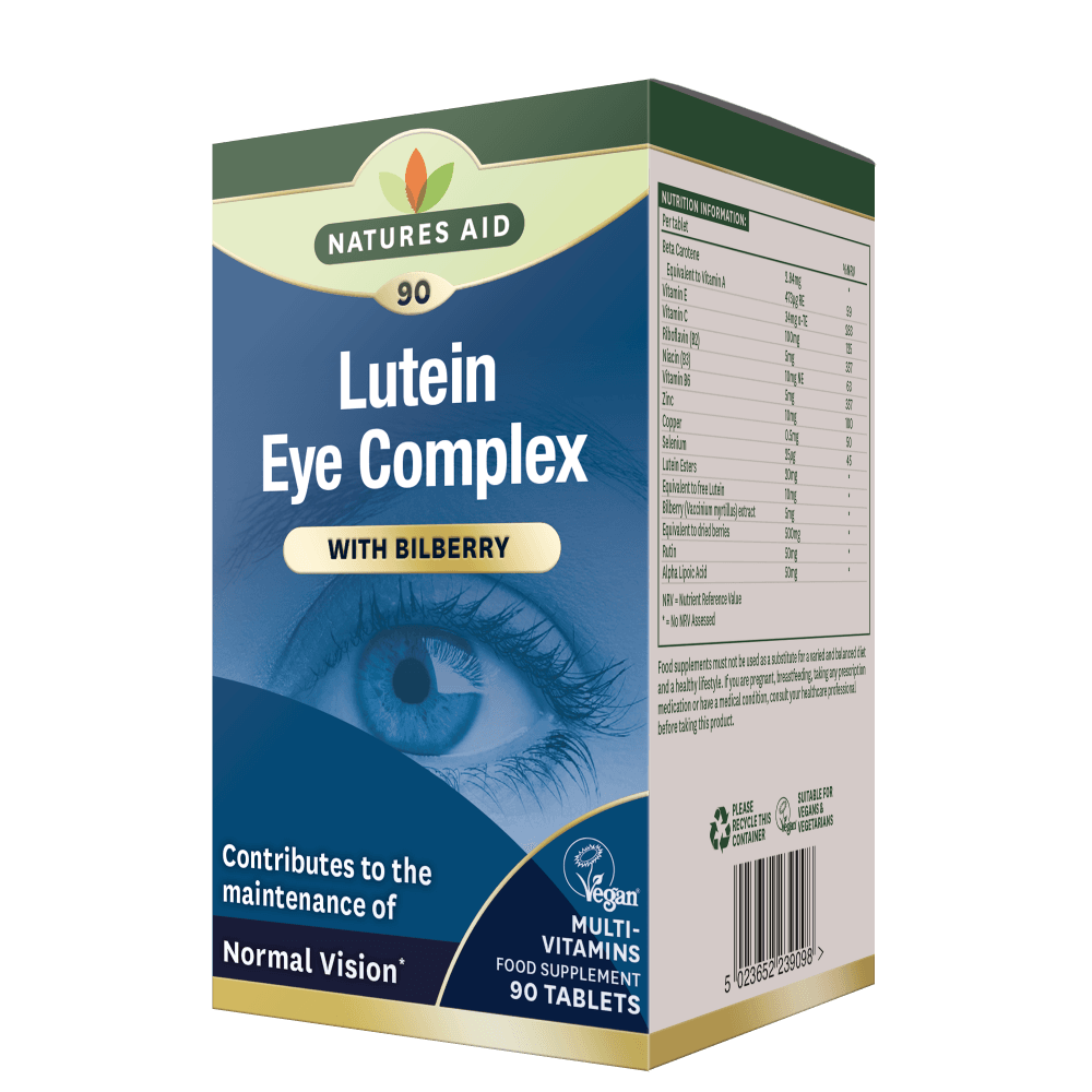 Natures Aid, Lutein Eye Complex With Bilberry 90 Tablets