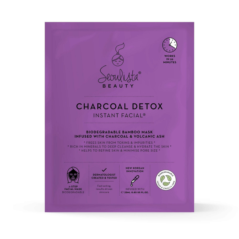 Seoulista Beauty, Charcoal Detox Instant Facial® Masks 20 Pack (15% Discount)