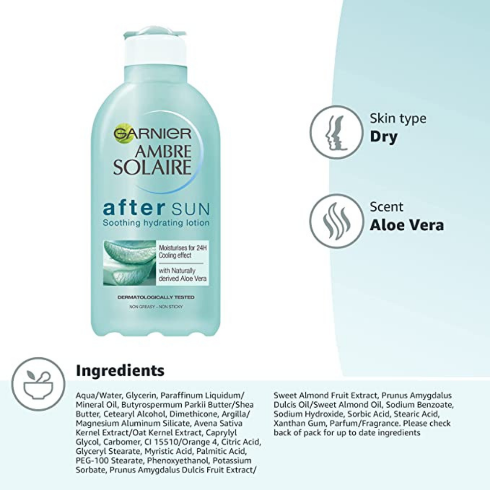 Garnier Ambre Solaire, Aftersun Soothing & Hydrating With Aloe Vera Lotion 200ml Default Title