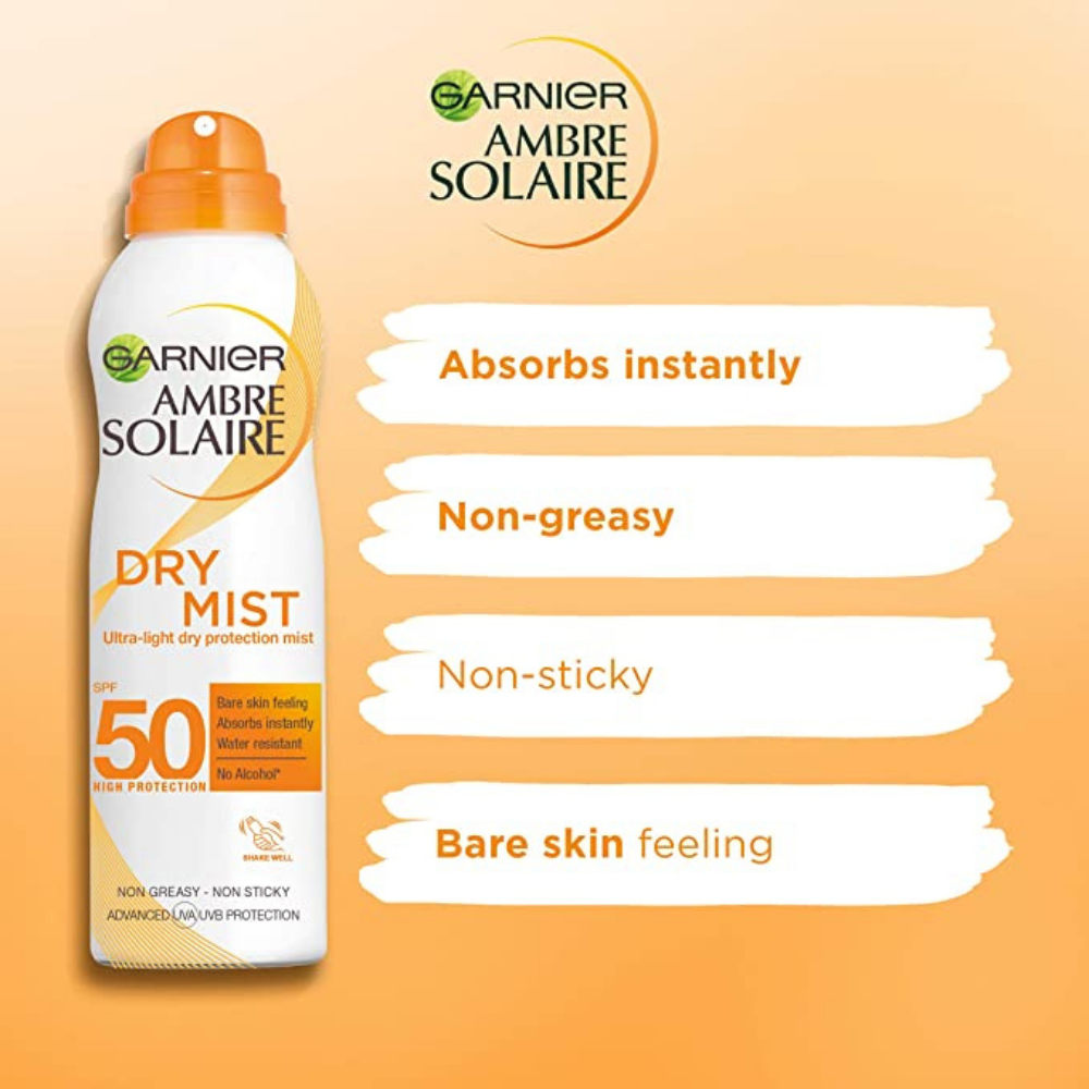 Garnier Ambre Solaire, Dry Mist Protection Spray SPF50 200ml Default Title