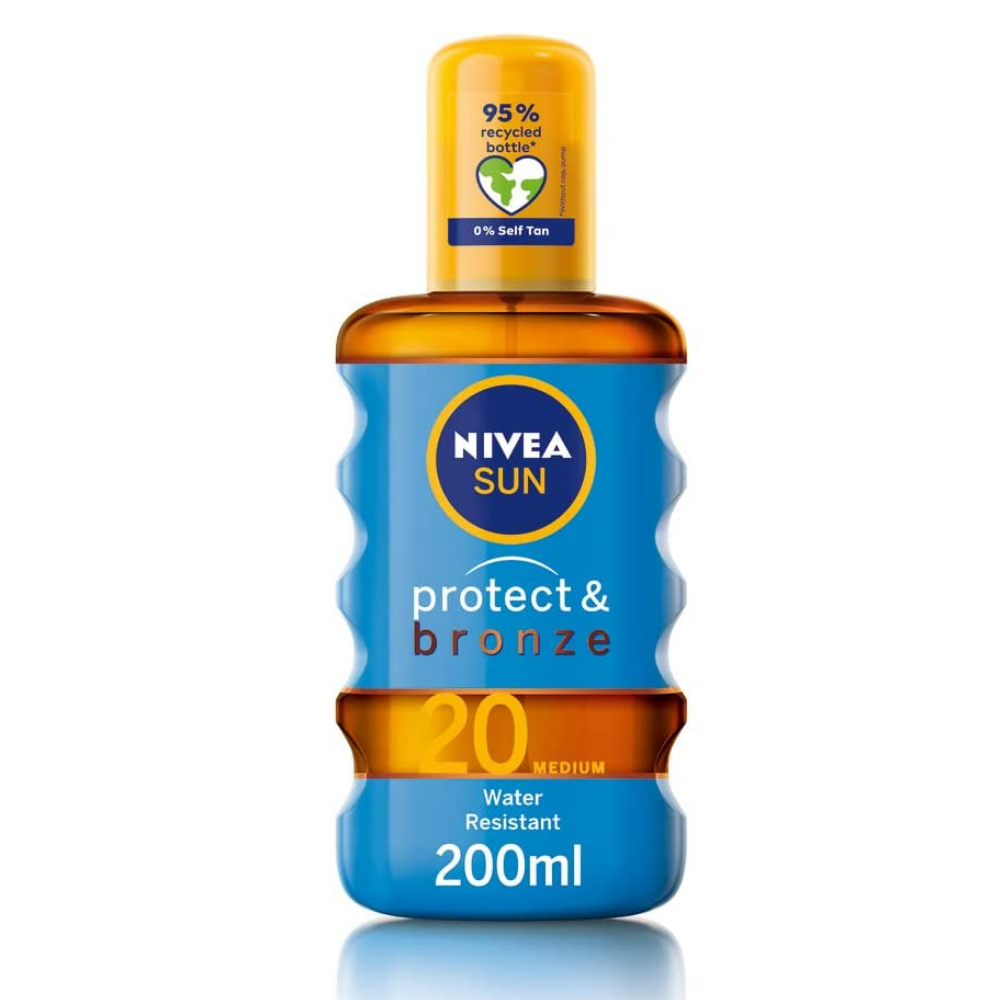 Nivea Sun, Protect & Bronze Bronzing Tanning Oil Spray SPF20 200ml Default Title