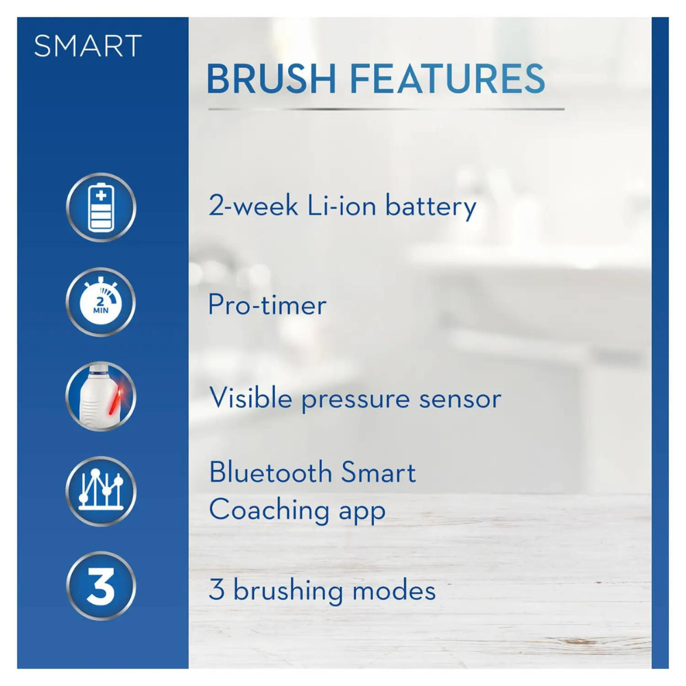 Braun Oral-B, Smart 4 4000N Electric Toothbrush + Bonus Travel Case - White Edition