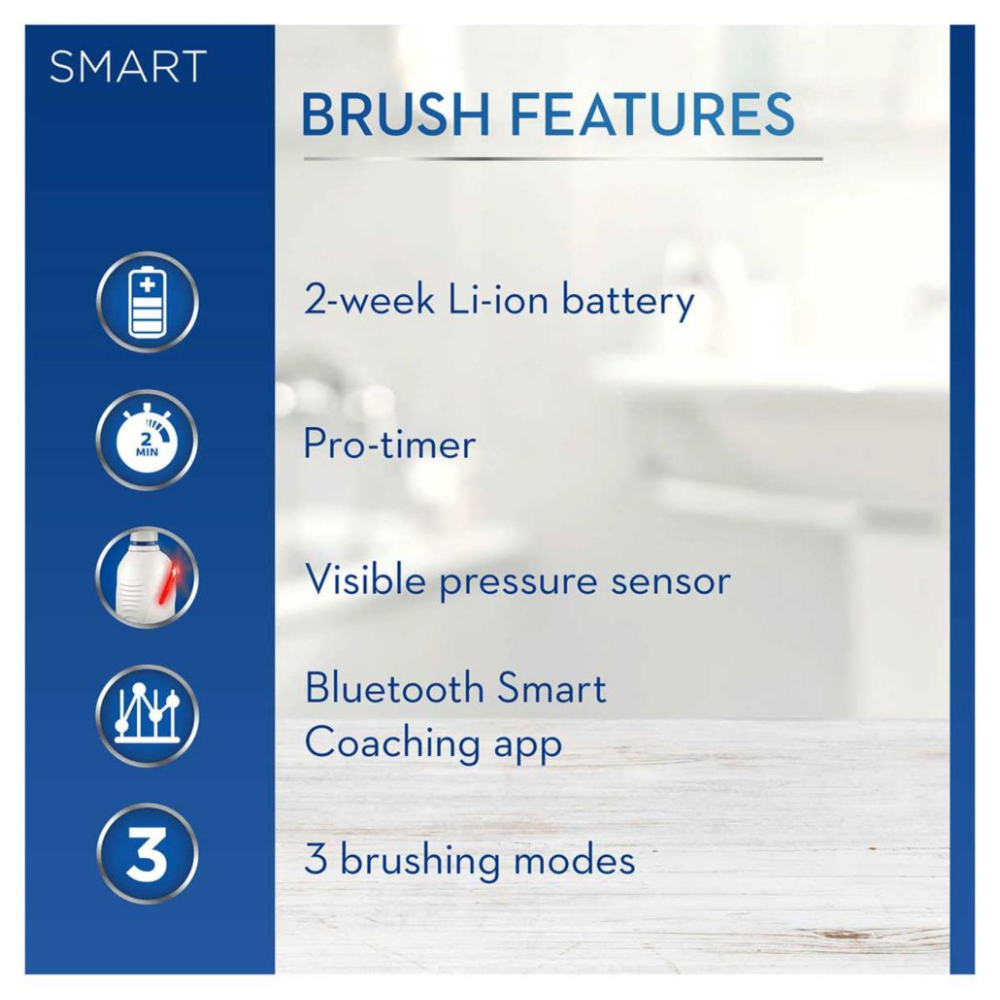 Braun Oral-B, Smart 4 4000W 3D White Electric Toothbrush + Bonus Travel Case - Pink Edition