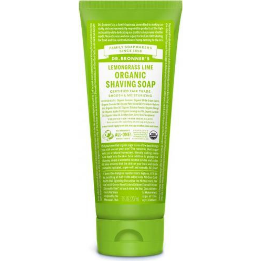 Dr. Bronner, Lemongrass Lime Shaving Soap 208ml