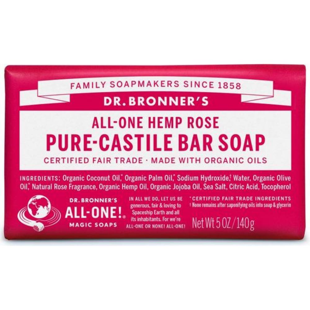 DR. BRONNER'S, Rose Soap Bar 140g